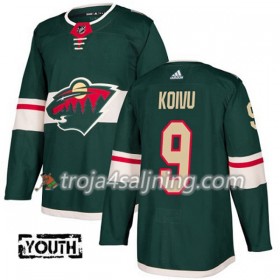 Minnesota Wild tröja Mikko Koivu 9 Adidas 2017-2018 Grön Authentic - NHL Tröjor Barn